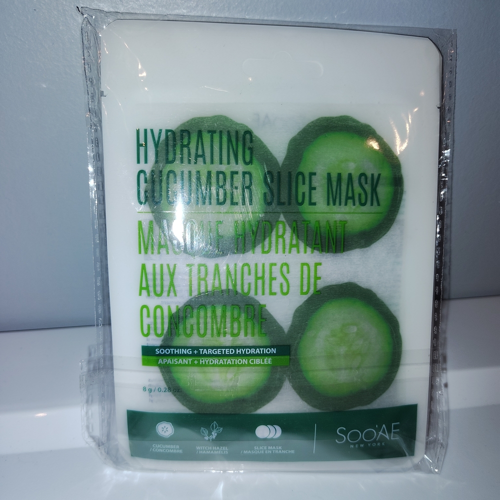 Hydrating Cucumber Slice Mask - Green‎ 5 Pk Soo'AE